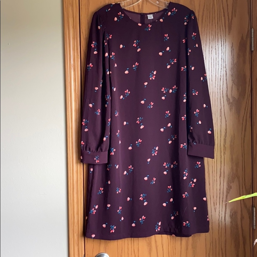 Old Navy Maroon Floral Dress